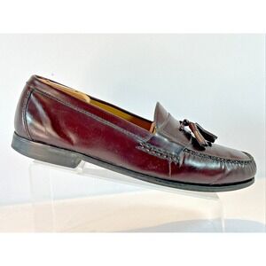 Cole Haan NikeAir Mens Size 13 Tassel Loafers Shoes Wine Leather Moc Tow